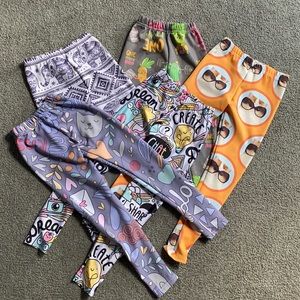 Lot of 5 pairs of girls sz 4-6 leggings
